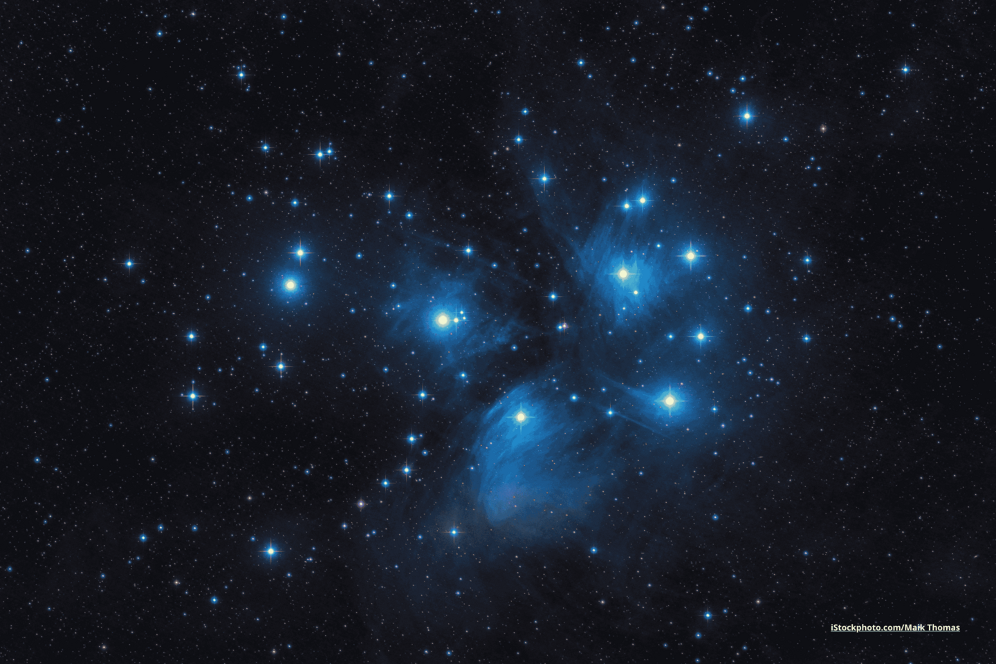 Das Foto zeigt die Plejaden.